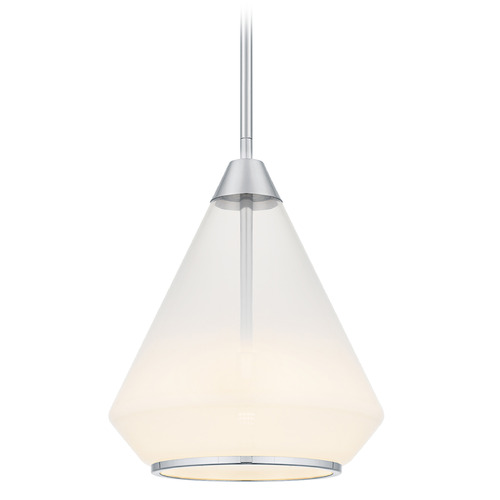 Quoizel Lighting Haze Polished Chrome Pendant Light with Conical Shade