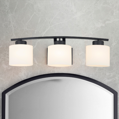 Pearl 3-Light Vanity Light in Matte Black