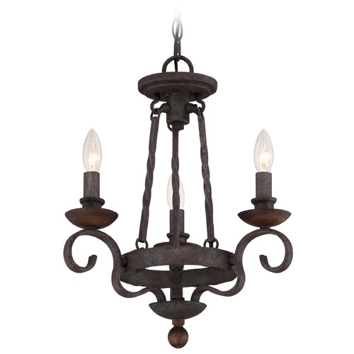 Quoizel Lighting Noble Rustic Black Mini-Chandelier by Quoizel Lighting NBE5303RK