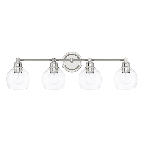 Mid-Century 32-Inch Vanity Light in Polished Nickel by Capital Lighting