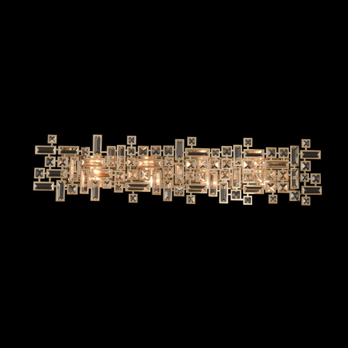 Allegri Lighting Allegri Crystal Vermeer Brushed Champagne Gold Vertical Bathroom Light 027622-038-FR001