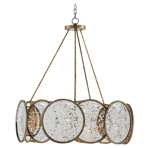Currey and Company Lighting Oliveri Chandelier in Pyrite Bronze/Raj Mirror by Currey & Company 9000-0277