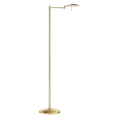 Arnsberg Dessau Turbo Satin Brass LED Swing Arm Lamp with Bowl / Dome Shade