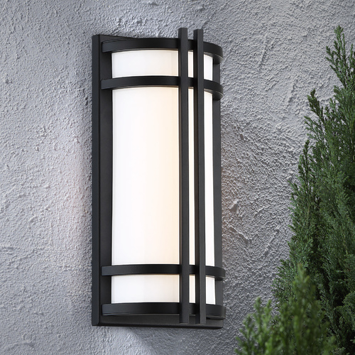 Modern Forms by WAC Lighting Skyscraper 12-Inch LED Outdoor Wall Light in Black by Modern Forms WS-W68612-BK