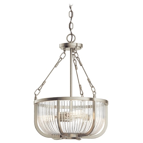 Roux Large Brushed Nickel 3-Light Pendant by Kichler Lighting