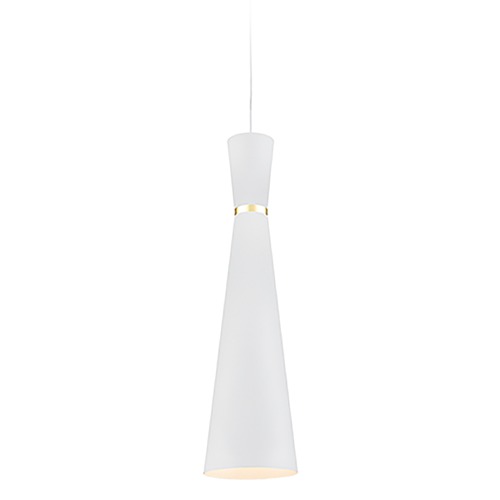 Kuzco Lighting Vanderbilt Pendant in White & Gold by Kuzco Lighting 493206-WH/GD