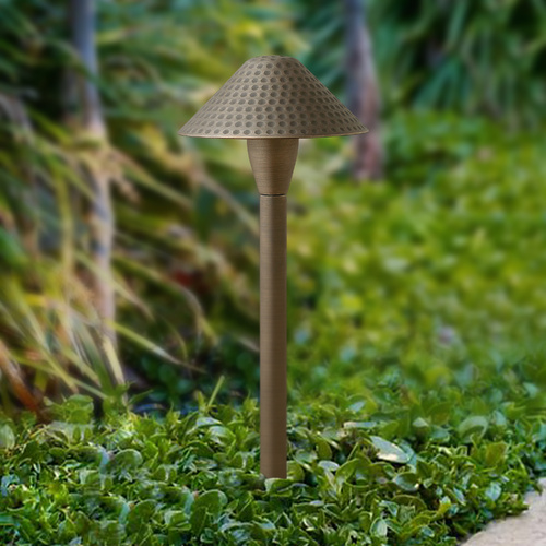 Hardy Island 15.50-Inch Hammered LED Path Light in Bronze by Hinkley Lighting