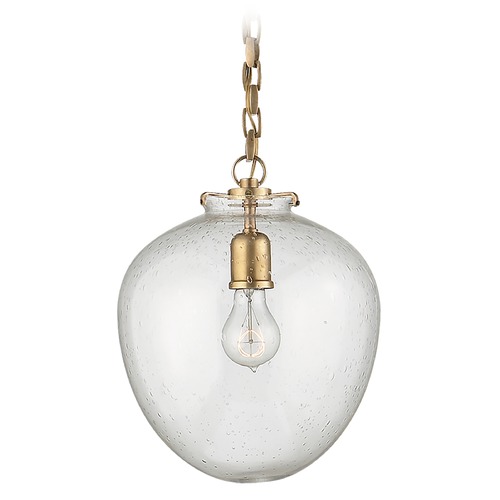 Thomas OBrien Katie Acorn Pendant in Antique Brass by Visual Comfort Signature