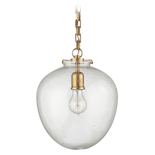 Visual Comfort Signature Collection Thomas OBrien Katie Acorn Pendant in Antique Brass by Visual Comfort Signature TOB5226HABG2SG