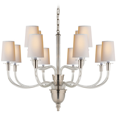 Visual Comfort Signature Collection Thomas OBrien Vivian Chandelier in Polished Nickel by Visual Comfort Signature TOB5033PNNP