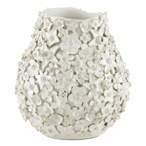 Currey and Company Jessamine White Vase