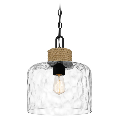 Baltic 12-Inch Pendant in Matte Black by Quoizel Lighting