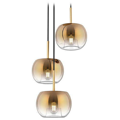 Samar Brushed Gold Multi-Light Pendant by Kuzco Lighting