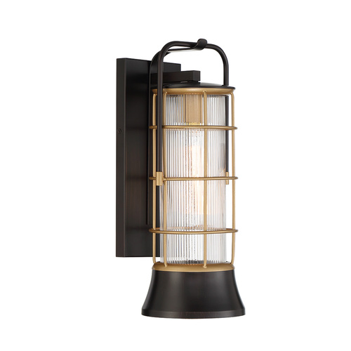 Rivamar 16-Inch Outdoor Wall Light in Gold & Black by Eurofase