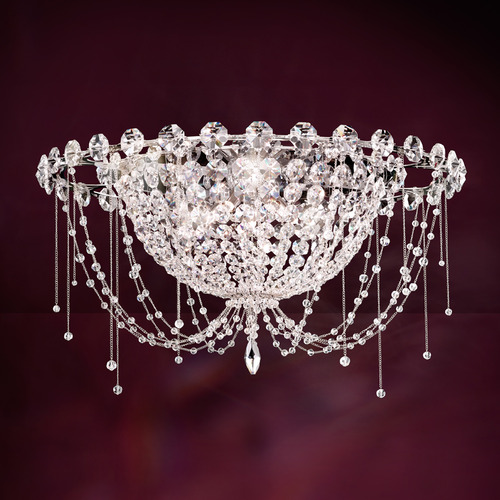 Schonbek Worldwide Lighting Chrysalita Polished Stainless Steel Flushmount Light