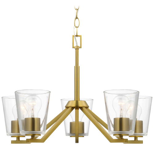 Progress Lighting Vertex Brushed Gold Chandelier