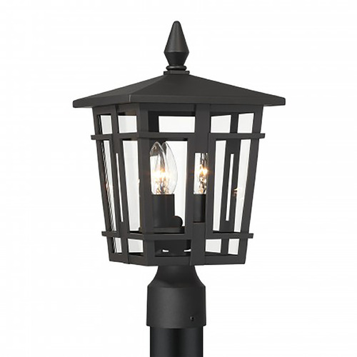 Minka Lavery Grand Fieldstone Sand Coal Black Post Light