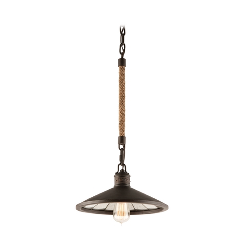 Troy Lighting Brooklyn 12-Inch Pendant in Brooklyn Bronze by Troy Lighting F3144