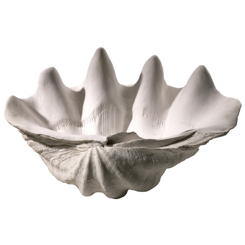 Clam Shell White Bowl by Cyan Design