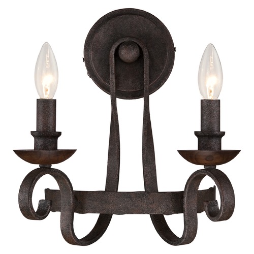 Noble Rustic Black Sconce by Quoizel Lighting