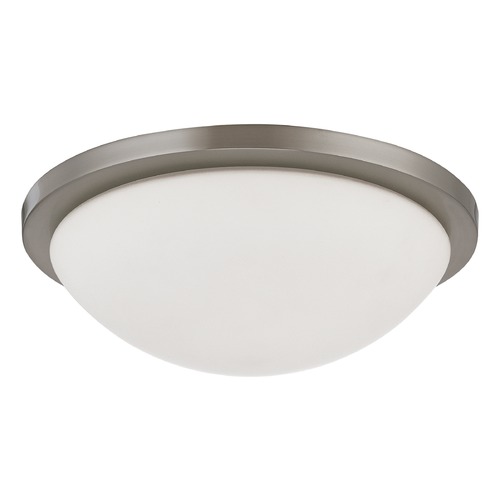 LED Flush Mount Brushed Nickel Button by Nuvo Lighting