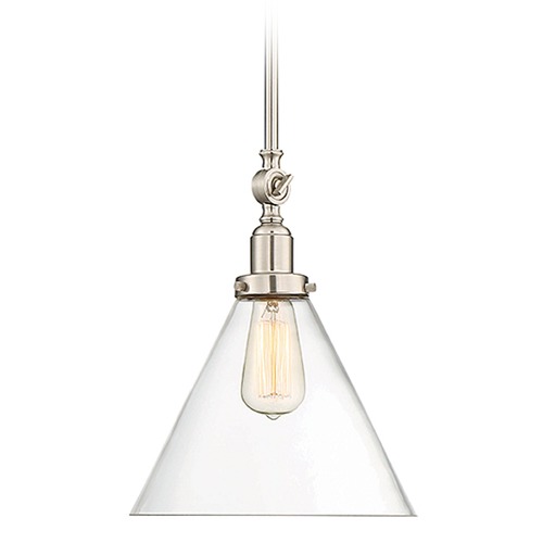 Drake Satin Nickel Pendant by Savoy House
