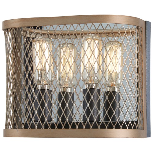 Minka Lavery Marsden Commons Smoked Iron with Aged Gold Bathroom Light by Minka Lavery 4682-107