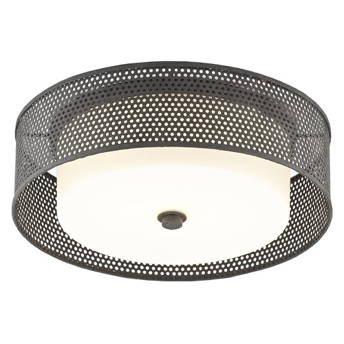 Currey and Company Lighting Notte Flush Mount in Mole Black by Currey & Company 9999-0048