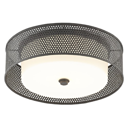 Notte Flush Mount in Mole Black by Currey & Company