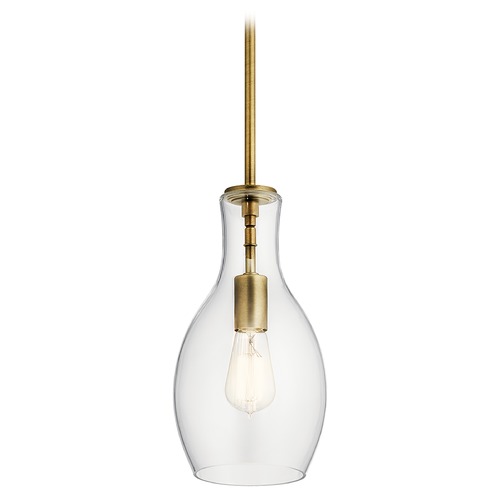 Everly 13.75-Inch High Natural Brass Pendant by Kichler Lighting