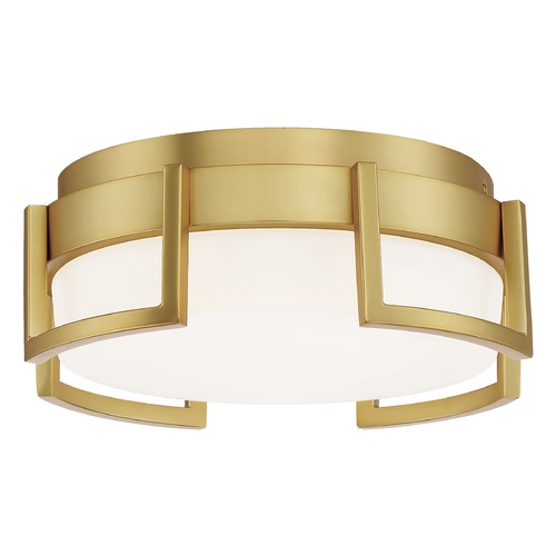 Bezel Set LED Flush Mount in Honey Gold by George Kovacs