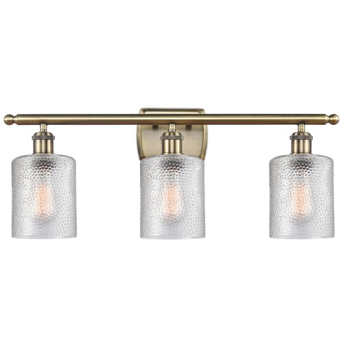 Innovations Lighting Innovations Lighting Cobbleskill Antique Brass Bathroom Light 516-3W-AB-G112