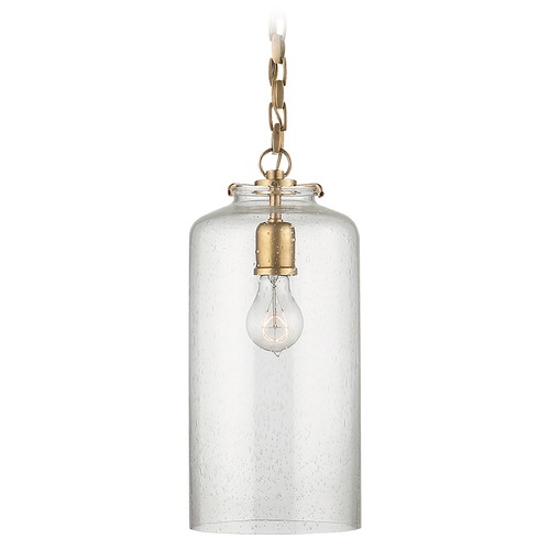 Visual Comfort Signature Collection Thomas OBrien Katie Cylinder Pendant in Brass by Visual Comfort Signature TOB5226HABG3SG
