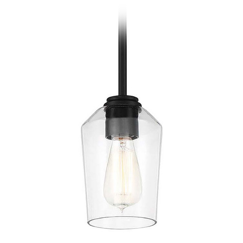 Shayna Flat Black Mini Pendant by Craftmade Lighting