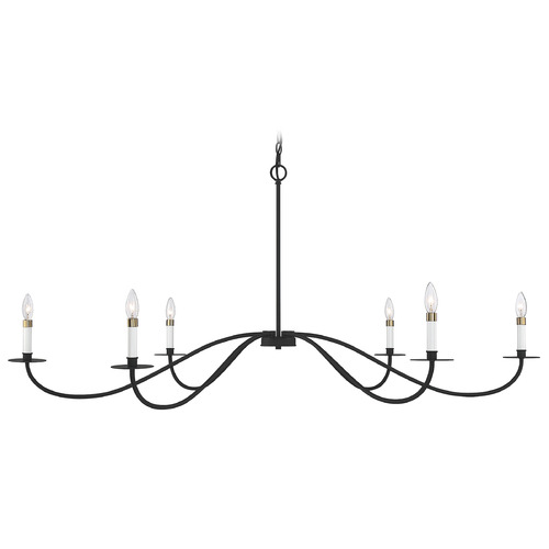 60-Inch Chandelier in Matte Black by Meridian