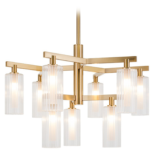 Matteo Lighting Matteo Lighting Kristof Aged Gold Brass LED Chandelier C60809AG