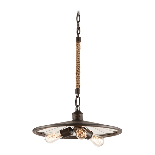 Troy Lighting Brooklyn 18-Inch Pendant in Brooklyn Bronze by Troy Lighting F3145