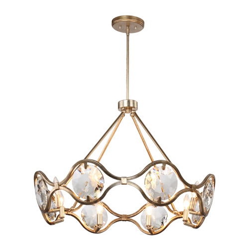 Crystorama Lighting Quincy Chandelier in Distressed Twilight by Crystorama Lighting QUI-7628-DT