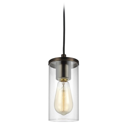 Zire Brushed Oil Rubbed Bronze LED Mini-Pendant by Visual Comfort Studio