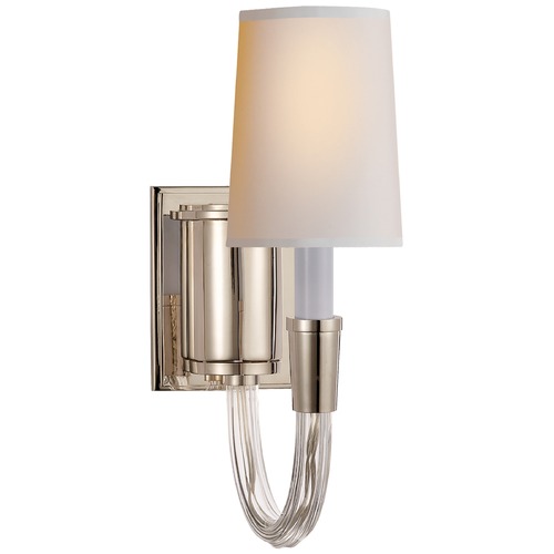 Visual Comfort Signature Collection Thomas OBrien Vivian Sconce in Polished Nickel by Visual Comfort Signature TOB2032PNNP