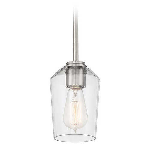 Shayna Brushed Polished Nickel Mini Pendant by Craftmade Lighting