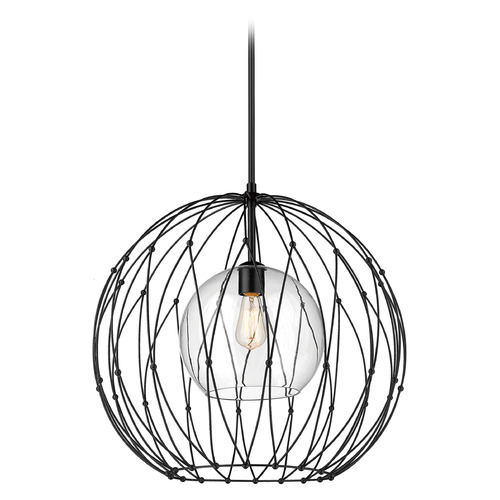 Elle Matte Black Pendant by Z-Lite
