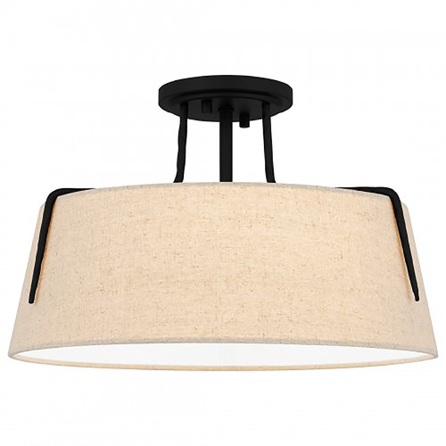 Quoizel Lighting Leona 16-Inch Semi-Flush Mount in Matte Black by Quoizel Lighting LOA1716MBK