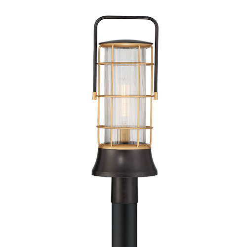 Rivamar 23-Inch Outdoor Post Light in Gold & Black by Eurofase