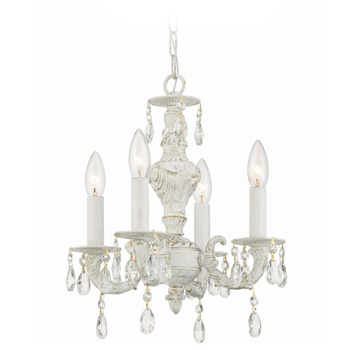 Crystorama Lighting Paris Market Antique White Crystal Chandelier