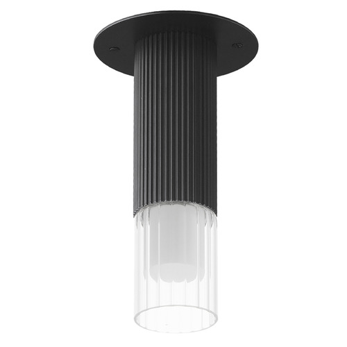 Et2 Reeds Black LED Flushmount Light