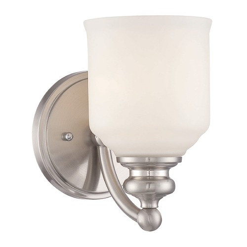 Savoy House Melrose Satin Nickel Sconce by Savoy House 9-6836-1-SN