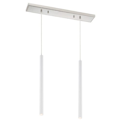 Z-Lite Forest Brushed Nickel LED Multi-Light Pendant by Z-Lite 917MP24-WH-LED-2LBN