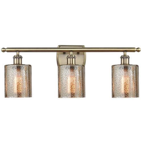 Innovations Lighting Cobbleskill Antique Brass Bathroom Light by Innovations Lighting 516-3W-AB-G116