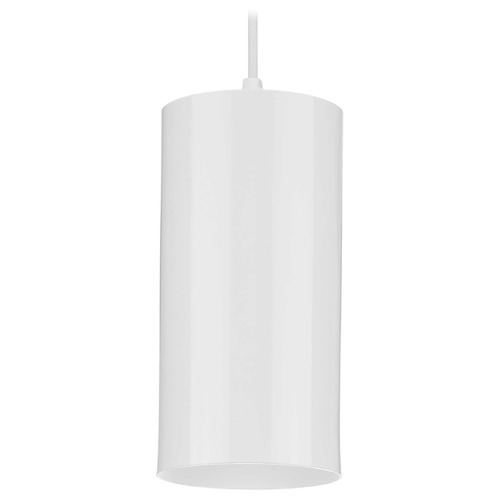 Progress Lighting 6in Cyl Rnds White Outdoor Hanging Light